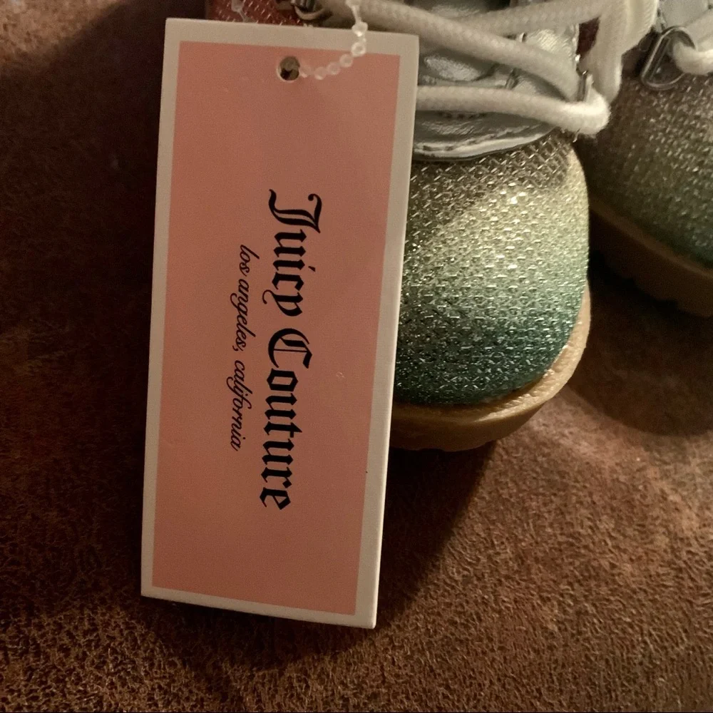 NWT , girls juicy couture‎ multi colored Sierra vista cozy combat boots size 5 m - Picture 5 of 8